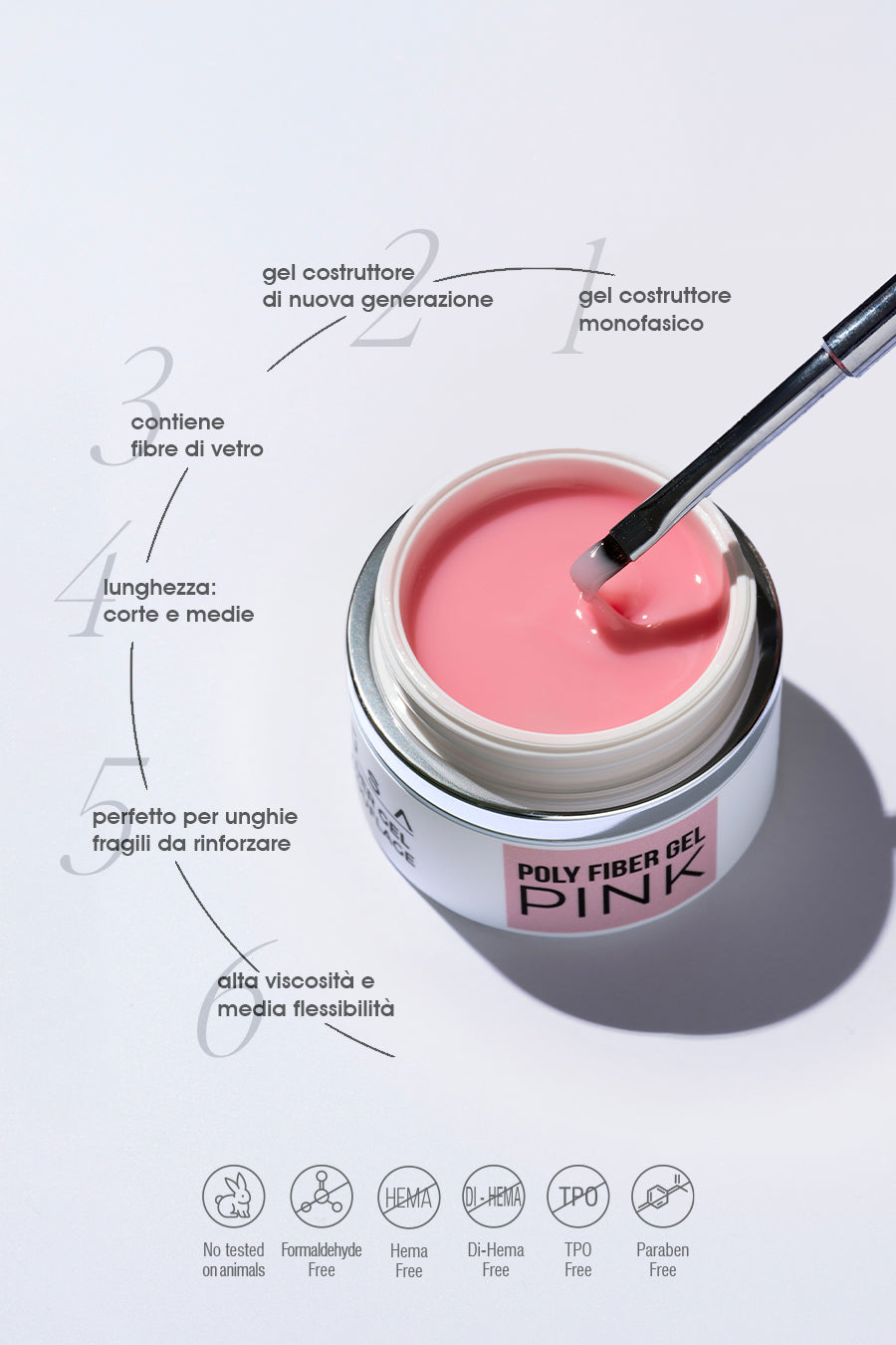 Gel builder Poly Fiber Gel Pink