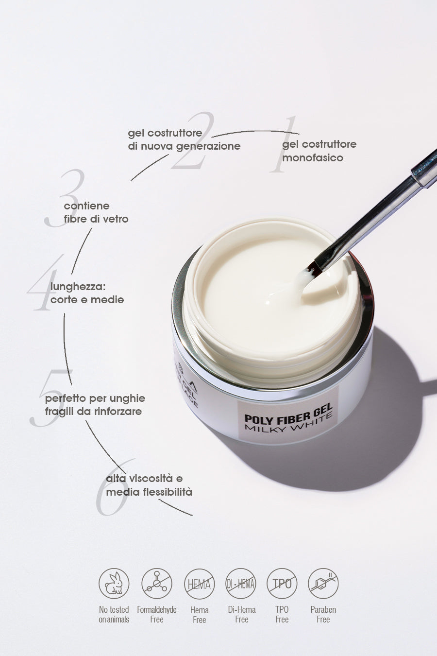 Gel builder Poly Fiber Gel Milk