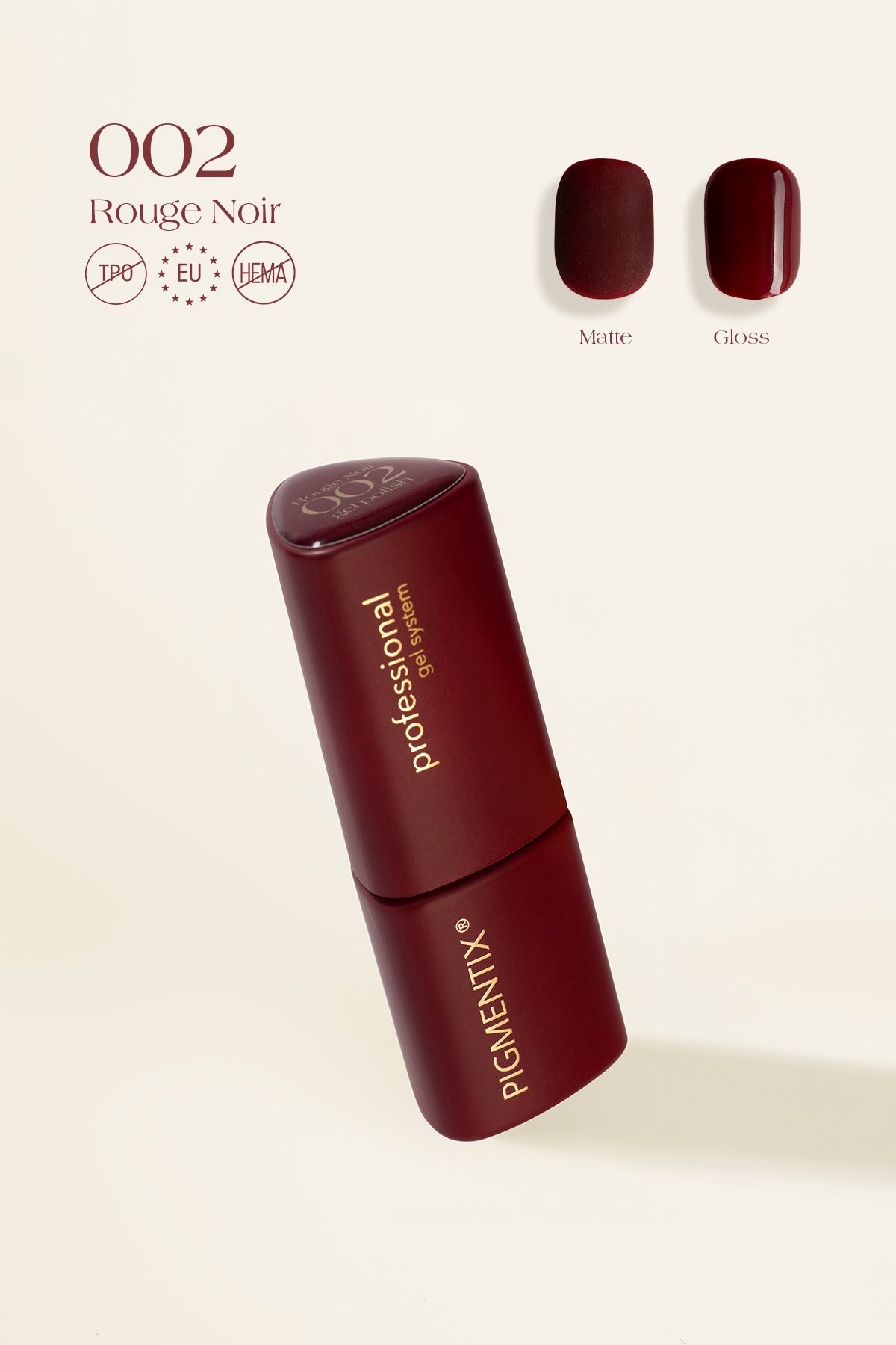 Pigmentix® gel polish -Rouge Noir 002