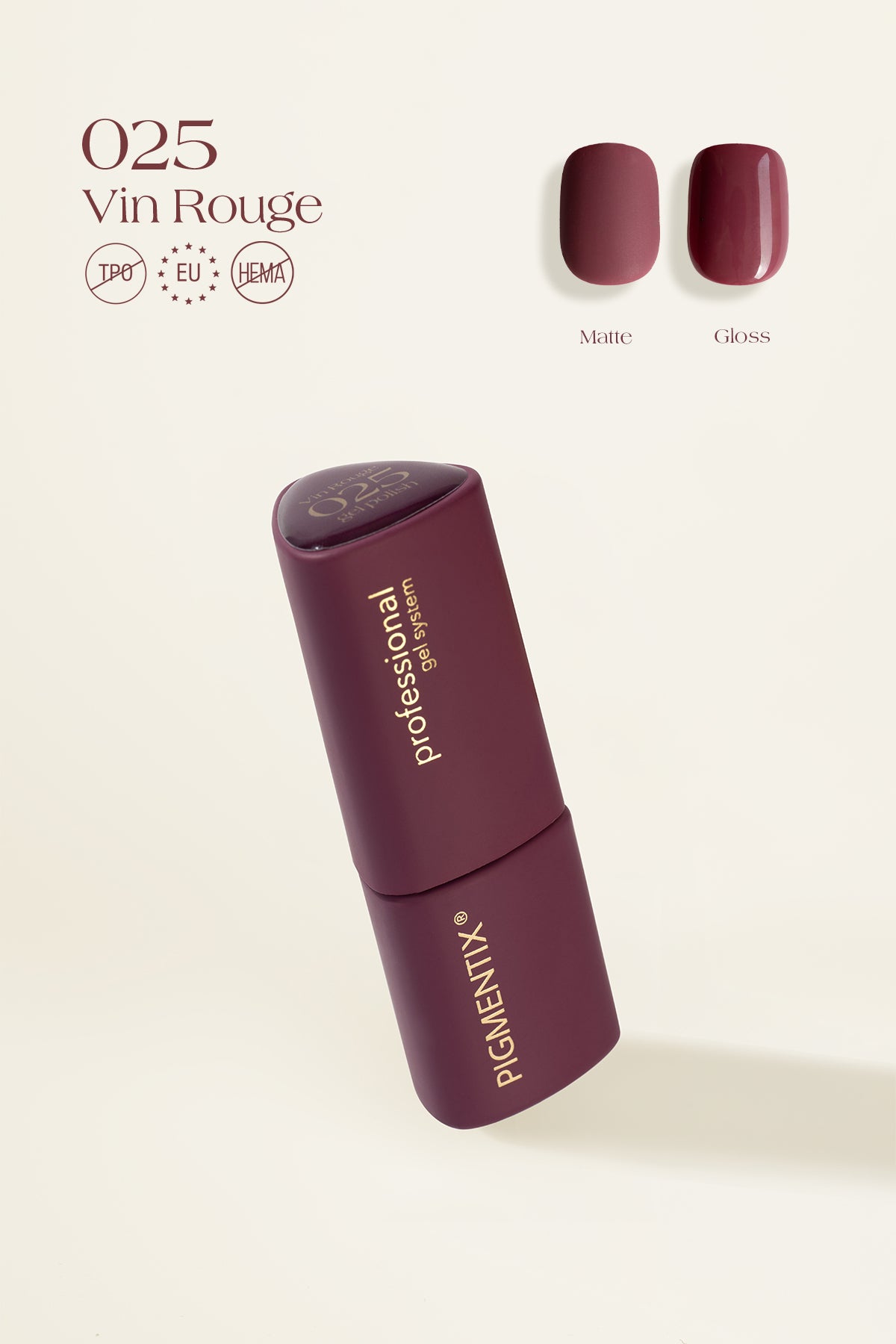 Pigmentix® gel polish -Vin rouge 025