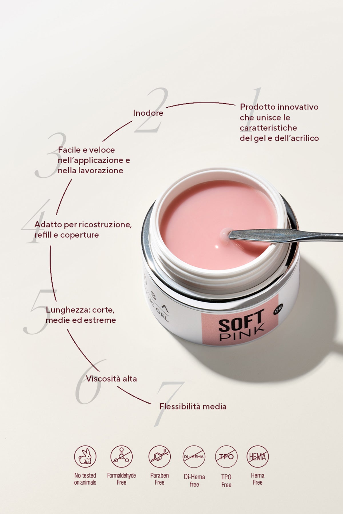 acrylic gel soft pink 06