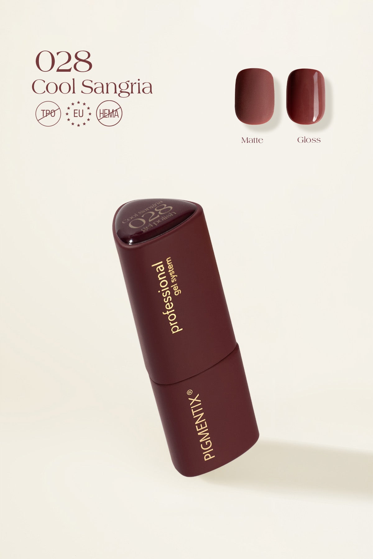 Pigmentix® gel polish -Cool Sangria 028